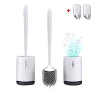 Meiyijia Antibactérienne balayette WC Brosse,Brosses De Toilette avec Soies De Silicone Propres(Debout) 1 Pièces