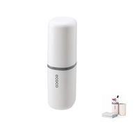 Meiyijia Ensemble de gobelets à Eau de Voyage, Porte-Brosse à Dents et Dentifrice, Convient pour Le Camping, Les Voyages, Les Voyages d'affaires, Blanc