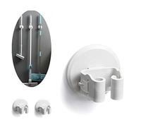 Meiyijia Porte Balai Mural Multifonctions,Auto-Adhesif Mop Balai Support,pour accrocher Les Outils,3 Pièces (Blanc)