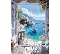 MEIYUDA Diamond Painting 5D Complet Paysage, Peinture Diamant Adulte Diamond-Painting, Diamond Painting Enfant Peinture Diamant Diamond Painting Aquabeads pour Murale Décoration 30x40cm
