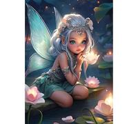 MEIYUDA Diamond Painting 5D Complet, Peinture Diamant Adulte Diamond-Painting Fée Diamond Painting, Diamond Painting Enfant Peinture Diamant Aquabeads pour Murale Décoration 30x40cm