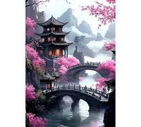 MEIYUDA Diamond Painting 5D Complet, Peinture Diamant Adulte Diamond-Painting Paysage Diamond Painting, Diamond Painting Enfant Peinture Diamant Aquabeads pour Murale Décoration 30x40cm