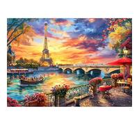 MEIYUDA Kit de peinture diamant 5D Vue sur la ville de Londres pour adultes, débutants et enfants - Kit de peinture diamant à faire soi-même - Décoration murale d'intérieur 40 x 30 cm