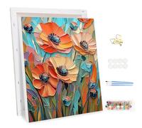 MEIYUDA Peinture par Numero Adulte avec Cadre, Fleurs Impressionnistes Modernes Kit de Peinture à l'Huile sur Toile par Numéro, Peinture Acrylique Pigmentée, Decoration Maison 30x40cm(Boîte cadeau)