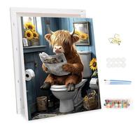 MEIYUDA Peinture par numéros adultes avec cadre animal, DIY Painting by Numbers Kits Peintures par numéros, Peinture de bricolage sur toile avec pinceaux Décoration pour la maison 30 x 40 cm