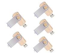 Meiyuexiang Lot de 5 clés USB 2.0/3.0 en bois (2,0/4 Go)
