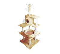 MEIZHITU Arbre à chat - Tour d'escalade pour chat - Cadre d'escalade - Tour en bois massif - Meuble d'intérieur pour chat - Arbre à chat - Support d'activité pour chat avec jouet (C)