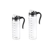 MEIZHITU Bouteille Huile Olive Ensemble De 2 Pots À Épices en Verre for, Ouverture Et Fermeture Automatiques, for Huile Vinaigre pour Cuisine