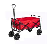 MEIZHITU Chariot avec roulettes Wagon Utilitaire Pliant avec Chariot De Camping À 4 Roues Jardin Bras Extérieur Portable pour Pique-Nique La Plage Les Sports De Plein Air(D)