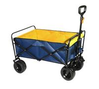 MEIZHITU Chariot de plage pliable multifonction pour le camping, le supermarché, le camping, l'extérieur (jaune)