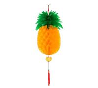 MEIZHITU Lanterne De Fête Lot de 10 Lanternes Suspendues en Forme D'ananas for La Décoration du Nouvel an Chinois Événements(Yellow,40cm)
