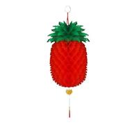 MEIZHITU Lanterne De Fête Lot de 10 Lanternes Suspendues en Forme D'ananas for La Décoration du Nouvel an Chinois Événements(Rot,30cm)