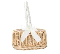 MEIZHITU Panier À œufs Cuisine Paniers-Cadeaux en Osier Tissé Saule, Panier À Vin De Stockage Bonbons Pique-Nique avec Poignée, Collecte D'œufs Mariage Récipient Décoratif