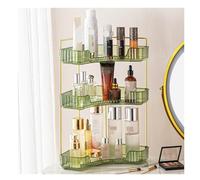 MEIZHITU Rangement Maquillage 3 Tier Makeup Organizer For Bathroom Corner Vanity Countertop Makeup Organizer Holder Cosmetics Skincare Storage Rangement Produit de Beauté(Grün)