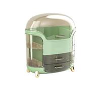 MEIZHITU Rangement Maquillage Boîte De Rangement Cosmétique De Bureau en Plastique Organisateur De Maquillage Créatif Étagère De Coiffeuse Rangement Produit de Beauté(Grün)