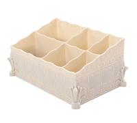MEIZHITU Rangement Maquillage Boîte De Rangement En Plastique Pour Coiffeuse, Boîte De Rangement Pour Cosmétiques, Maquillage, Orangisation Pour La Décoration Rangement Produit de Beauté(Beige)