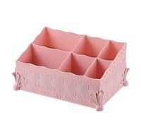 MEIZHITU Rangement Maquillage Boîte De Rangement en Plastique pour Coiffeuse, Boîte De Rangement pour Cosmétiques, Maquillage, Orangisation pour La Décoration Rangement Produit de Beauté(Rosa)