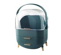 MEIZHITU Rangement Maquillage Boîte De Rangement En Plastique Pour Cosmétiques Avec Tiroir De Rangement Pour Coiffeuse, Boîte De Rangement Pour Salle De Bain Rangement Produit de Beauté(Grün)