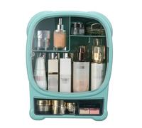 MEIZHITU Rangement Maquillage Organisateur De Maquillage Mural Boîte De Rangement pour Cosmétiques Présentoir De Salle De Bain Rangement Produit de Beauté(Grün)