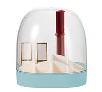 MEIZHITU Rangement Maquillage Présentoir De Finition Cosmétique De Treillis Multicouche De Bureau De Boîte De Rangement De Rouge À Lèvres Transparent Rangement Produit de Beauté(Blue)