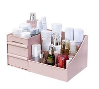 MEIZHITU Rangement Maquillage Simple Avec Tiroir De Bureau Rouge À Lèvres Masque Boîte De Rangement Cosmétique Cas Maquillage Organisateur Rangement Produit de Beauté(Rosa)