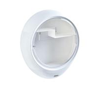 MEIZHITU Rangement Maquillage Support De Maquillage Mural Boîte De Rangement Ronde pour Cosmétiques pour Étagère De Crème Tonique Rangement De Maquillage Rangement Produit de Beauté(White)