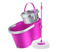 MEIZHITU Serpillière pour Cuisine Maison Ensemble Serpillère Rotative Et Seau avec Essoreuse pour Le Nettoyage des Sols, Seau pour Serpillère, Utilisation Humide Ou Sèche pour Nettoyage Tous(Purple)