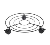 MEIZHITU Support de fleurs mobile pour extérieur et intérieur - Base creuse simple et moderne - Roue universelle avec serrure - Outil de fleurs (25 cm)