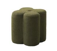 MEIZHITU Tabouret pour Entrée Repose-Pieds en Forme De Pétale, Fleur, Pouf Rembourré Décoration(Grün)