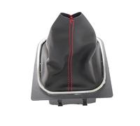 MEIZIYU Pommeau levier vitesse, bouton commutation, levier changement vitesse Convient for VW/EOS 2006-2015 Soufflet de levier de vitesse automobile(Red line)