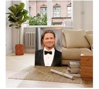 MEIZONGHUOJI Poster Affiche Et Impression De Brad Pitt, Tableau Sur Toile, Décoration Murale Pour Salon Et Décoration Intérieure 50 * 70Cm Sans Cadre