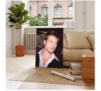 MEIZONGHUOJI Poster Affiche Et Impression De Brad Pitt, Tableau Sur Toile, Décoration Murale Pour Salon Et Décoration Intérieure 50 * 70Cm Sans Cadre