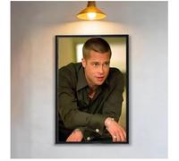 MEIZONGHUOJI Poster Affiche Et Impression De Brad Pitt, Tableau Sur Toile, Décoration Murale Pour Salon Et Décoration Intérieure 50 * 70Cm Sans Cadre