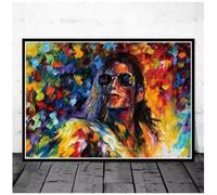 MEIZONGHUOJI Poster De Michael Jackson Pochettes De Chansons Musique Rap Décoration Murale Pour Salon 50 * 70 Cm Sans Cadre