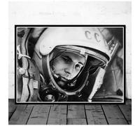 MEIZONGHUOJI Poster Murales De Youri Gagarine Héros De L'Espace Pour Le Salon Style Vintage Sur Toile Décoration Intérieure 50 * 70 Cm Sans Cadre