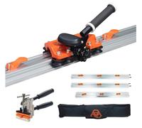 Meizuishi Coupe-carrelage Manuel Portable 2.8m - Coupe Carreaux Pierre 12mm Max - Carrelette avec 3 Lames pour Carrelage/Céramique - Kit Complet Coupeur Rails 80/100/180/200cm