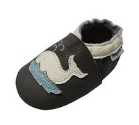 Mejale Caricature Cuir Chaussures bébé Chaussons bébé Chaussures pour Enfants Chaussons - - Dunkelgrau, Delphin, 24-36 Monate/6.18 zoll,XXL