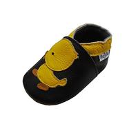 Mejale Caricature Cuir Chaussures bébé Chaussons bébé Chaussures pour Enfants Chaussons - - Noir, Kleine gelbe Ente, 24-36 Monate/6.18 zoll,XXL