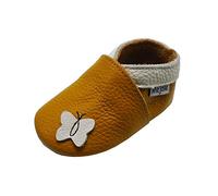 Mejale Chaussons Cuir Souple Chaussures Cuir Souple Chaussons Enfants Pantoufles Chaussures Premiers Pas Dessin animé Papillon(18-24 Mois/5.9 Pouce,XL)