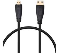 MejaRizon Câble micro HDMI vers mini HDMI 1 m - Compatible avec moniteur de tablette d'appareil photo - Transmission de signal audio vidéo 1080p - Câble micro HDMI avec Ethernet - Avec caméras GoPro