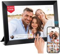 Mejasg Cadre photo numérique Wi-Fi 10,1 pouces avec mémoire de 32 Go, écran tactile LCD 1280 x 800, cadre photo électronique avec rotation automatique, cadre photo numérique pour photos et vidéos,