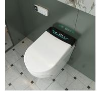 MEJE #001U-Siège de bidet électronique pour toilettes allongées avec télécommande, affichage de la température, ouverture et fermeture automatiques, séchoir à air chaud et fonctions de lavage à