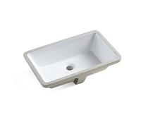 MEJE #202A-1_20,9 pouces Évier encastré sous plan de comptoir lavabo en céramique Blanc