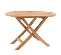 Mejia - Table Ronde Pliable 120cm Marron