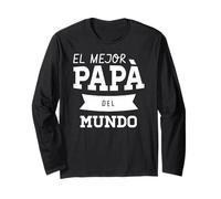 Mejor Papa T-Shirt Regalo Para el Dia Del Padre Manche Longue