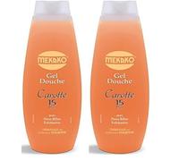 Mekako, Gel Douche Carotte Exfoliant, Fraise, 510 ml (Lot de 2)