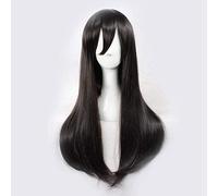 MekakuCity acteurs Tateyama Ayano Cosplay perruques pour femmes femme faux cheveux 70 cm longue droite synthétique cheveux perruque brun foncé