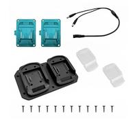 Mekalero Adaptateur de charge avec support de montage - Câble de charge rapide pour batteries d'outils électriques - Outil simultané - Planificateur d'atelier