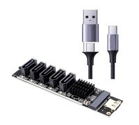 Mekalero Adaptateur multi-périphériques USB de type C et USB A vers SATA3.0 pour sauvegarde et stockage de données NAS Disque dur de bureau Expander