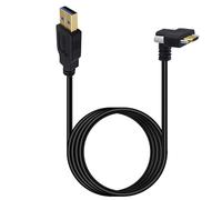 Mekalero Câble d'extension coudé à 90 degrés de type C vers USB 3.0 avec mécanisme de verrouillage pour une connexion sécurisée et économe en espace, câble industriel de type C